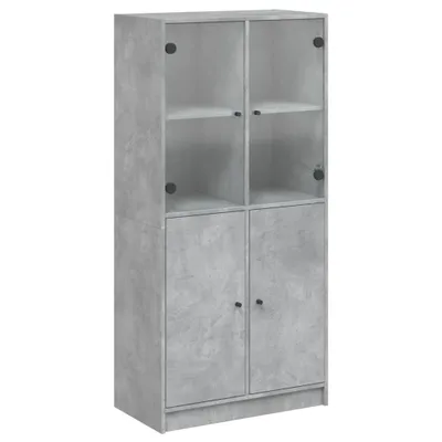 Obrázek produktu pro Highboard s dvířky betonově šedý 68x37x142 cm kompozitní dřevo