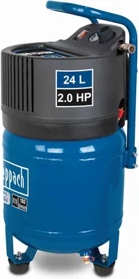 Produktbild von Scheppach Druckluft Kompressor HC24V stehend mit Tragegriff | 24L Kessel | 1500W | 10 bar | 180L/min | ölfrei & wartungsarm | inkl. Manometer