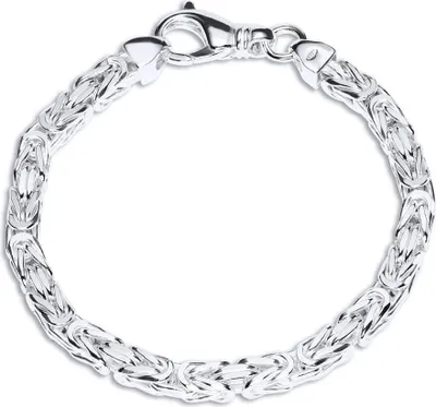 Produktbild von JEWLIX Königsarmband aus 925er Sterling Silber 6mm - 21cm Länge