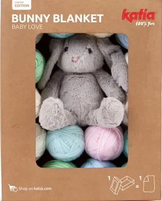 Produktbild von Bunny Blanket --Set mit 16 Knäuel in 8 Farben und Plüschtier