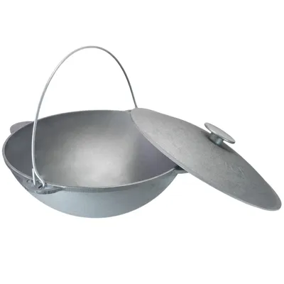 Produktbild von Schwenktopf Kazan 22L Camping Gusseisen mit Bügel und Deckel