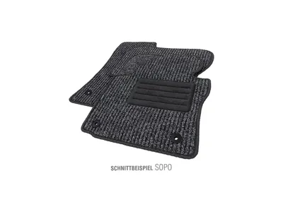 Produktbild von Petex Fußmatte Sopo Autoteppich Sopo Gr.3 Anthrazit 4-teilig.