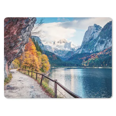 Produktbild von MuchoWow® Mauspad Mousepad Berge - See - Weg - Natur - Wasser 40x30 cm - Mousepads - Maus Mat - Pad - Mausunterlage - Anti Rutsch