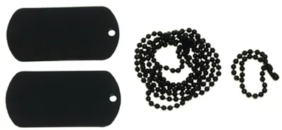 Produktbild von MFH Dog-Tags Hundemarken schwarz mit Kette