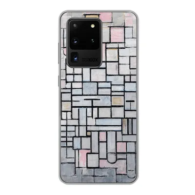 Produktbild von MuchoWow® Handyhülle Schutzhülle Hülle für Samsung Galaxy S20 Ultra Komposition 6 - Mondrian - Kunst Silikon Softcase Handy Hülle - Karteninhaber