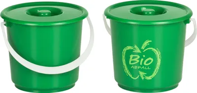 Produktbild von MiraHome Bioeimer Sets – Kleine Biomülleimer für die Küche – Komposteimer für Küche mit Deckel und Haltegriff –  Mülleimer für Küchenabfälle