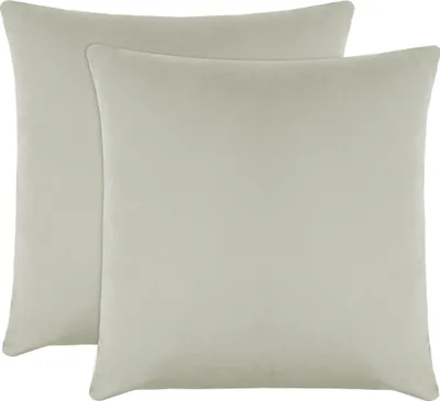 Produktbild von 2er Set Feinjersey Kopfkissenbezüge 100% Baumwolle, 80x80 cm, hellgrau