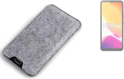 Produktbild von K-S-Trade Filz Handyhülle kompatibel mit Cubot Note 21 Schutzhülle Filztasche Filz Tasche Case Sleeve Handy Hülle Filzhülle grau