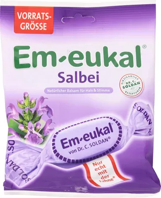 Produktbild von Em eukal Salbeibonbons einzeln gewickelte Hustenbonbons 150g