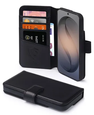 Productafbeelding van MobyDefend Hoesje - Geschikt voor Samsung Galaxy S26  - Luxe Leren  Wallet Bookcase - Zwart