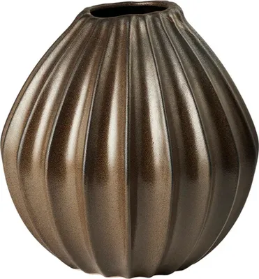 Produktbild von Broste Copenhagen Wide Vase L Antique Brown