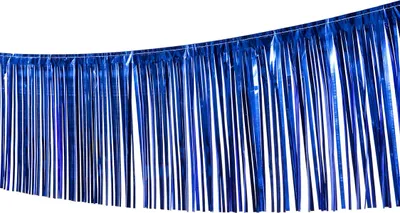 Produktbild von 10 m blaue Girlande mit 30 cm Fransenlänge