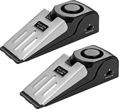 Produktbild von 2PCS installierte intelligente Türstopp Alarm Türwiderstands-Push-Typ-Diebstahlsicherungsalarm 120 dB ohne Batterie