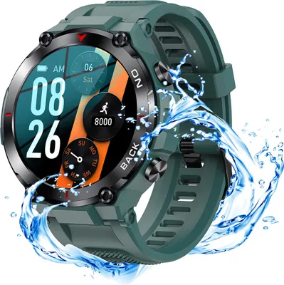 Outdoor-Sportuhr mit Herzfrequenz, GPS Navigation, IP68 Wasserdicht, 400mAh Akku