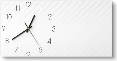 Produktbild von DEQORI Glasuhr 60x30 cm Zahlen 'Diagonale Erhebungen' Wanduhr Glas Uhr Design leise