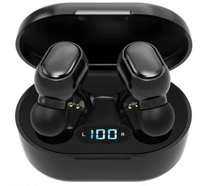 Produktbild von Słuchawki bezprzewodowe E6S z Bluetooth 5.0 i etui z akumulatorem - czarne