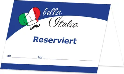 Produktbild von PRICARO Tischreservierung "Italienisch", 100 Stück