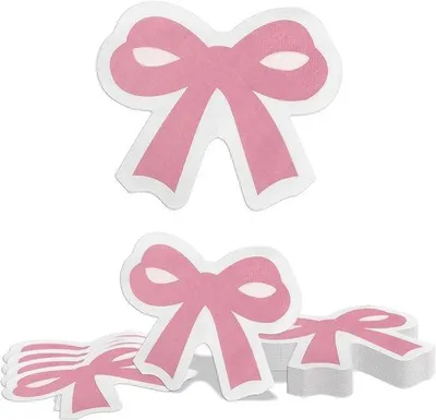 Productafbeelding van 20 roze papieren servetten - geschikt voor bruiloften, babyshowers, verjaardagsfeestjes, meisjes- en jongensfeestjes, en als cadeautjes voor gasten