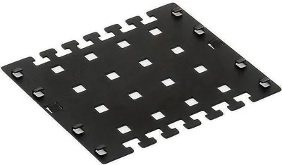 Produktbild von Kabelführungsplatte schwarz für Netzwerkschrank, 170x150 mm