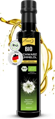 Produktbild von Sunnah Shop® Schwarzkümmelöl gefiltert Kaltgepresst 100ml - Black Seed Oil Organic - 100% rein aus ägyptischen Nigella Sativa