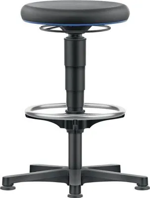 Produktbild von Drehhocker Bodengleiter u.Fußring Kunstleder Kunstleder schwarz