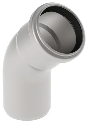 Obrázok produktu pre Blücher 45° koleno, EuroPipe, nerezová oceľ 1.4404, s 2 prípojkami, 50 mm, 1 ks.