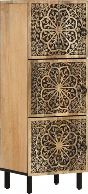Produktbild von Beistellschrank 40x33x110 cm Massivholz Mango