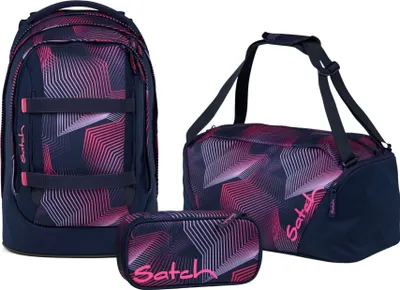 Produktbild von Satch, Schulrucksack-Set PACK Seismic Pink 3-teilig, ab 5. Klasse