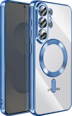 Produktbild von Avizar, MagSafe Hülle stoßfest mit Chromrahmen Galaxy S26 Ultra, Blau