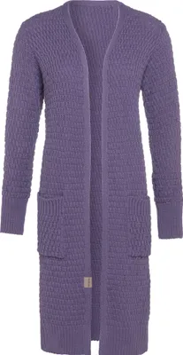 Produktbild von Knit Factory Jaida Lange Strickjacke - Violett - 36/38