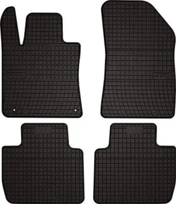 Produktbild von Gummifußmatten passend für Peugeot 508 II (Limousine, Kombi, Liftback, Bj. 2018-) –  schwarz, passgenau, mit Befestigungen set 4 Stk. - Gummi-Automatten