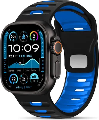 Produktbild von Sportarmband Silikon für Apple Watch 44mm, 49mm, 46mm, 45mm, 42mm, Weich, Komfortabel, für Sport