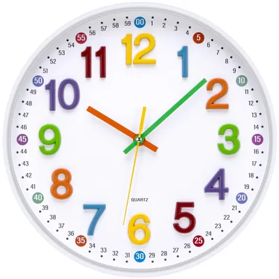 Obrázok produktu pre Tiché nástenné hodiny pre deti, priemer 30 cm
