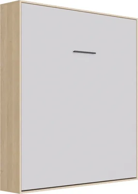 Produktbild von Schrankbett SMARTBett  M1(40 cm Tiefe) 140x200 Vertikal Kaiser Eiche/Perlgrau