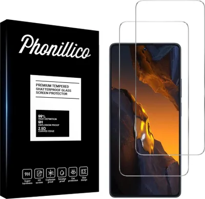 Produktbild von Hartglas für Xiaomi Poco F5 / Poco F5 PRO [2 Stück] Displayschutzfolie Screen Protector Film Anti-Kratzer Glas Resistant Phonillico®