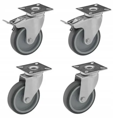 Produktbild von HABI Möbelrollen 125mm Schwenkrollen Satz 4Stk 480kg