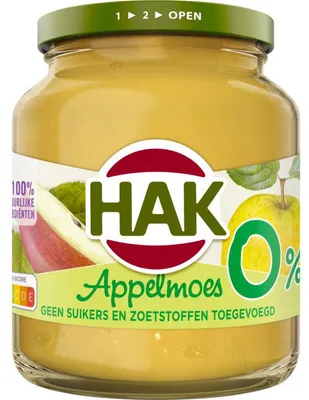 Immagine prodotto di Salsa di mele Hak 0% zuccheri aggiunti 350g - salsa di mele naturale, senza glutine