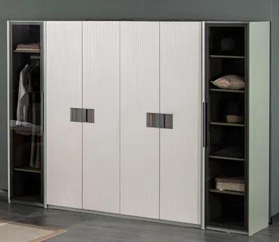 Productafbeelding van Elegant slaapkamerkast, design houten opbergkast