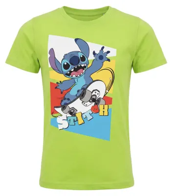 Produktbild von Disney Lilo und Stitch Jungen Kinder kurzarm T-Shirt Shirt Gr. 98-122 Baumwolle - Orange