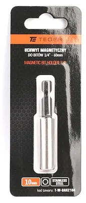 Imagen del producto de Sujetador magnético para brocas de 1/4", 10x60 / TEGER