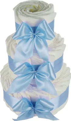 Produktbild von DIY Windeltorte zum selber bestücken | 3-stöckig blau