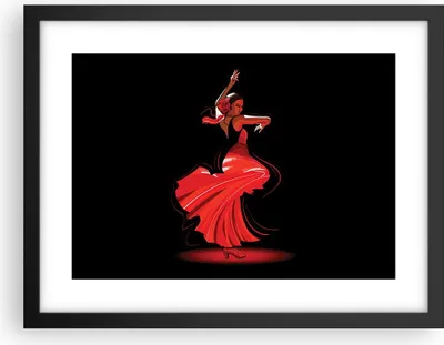 Produktbild von Gerahmtes Poster - Schwarzer Rahmen - Tanz Tänzer - 40x30 cm - Wand Bild - Wanddeko - Wandbilder - Kunstposter - Wandposter - Bilderrahmen - Bilder - Kunstdruck - Wandbild - P2BAA40x30-4121