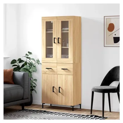 Produktbild von Highboard Sonoma-Eiche 69,5x34x180 cm Holzwerkstoff Hochschrank