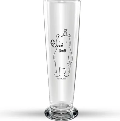 Produktbild von Mr. & Mrs. Panda Bierglas Bär Geburtstag - Transparent - Geschenk, Bierbecher, Glückwunsch, Glasbecher, Glasbierglas, Trinkglas, Happy Birthday, Alles Gute, Bier Glas