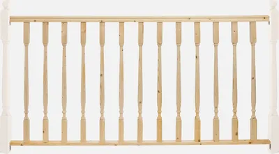 Produktbild von ROYAL - Geländerpfosten-Set für 1.93 m Holzgeländer Farbe Tannenholz Bodenbefestigung