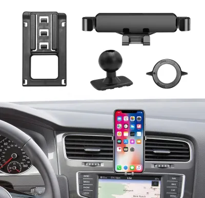 Zdjęcie produktu dla Omgoods - Uchwyt samochodowy do telefonu, kompatybilny z Volkswagen Golf 7 - obrotowy o 360°