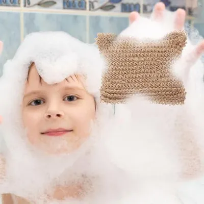 Produktbild von Luffa-Badeschwamm in Blütenform für Körperpflege und tägliches Peeling