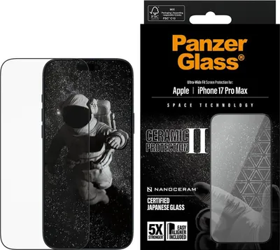 Produktbild von Ceramic II Displayschutz iPhone 17 Pro Max | Ultra-Wide Fit mit EasyAligner