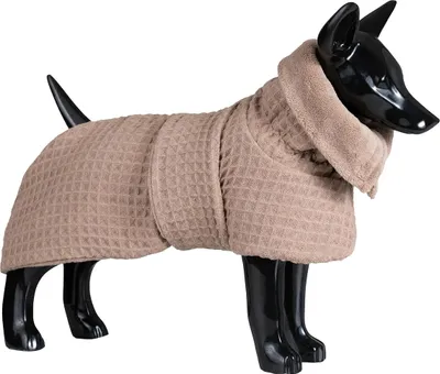 Produktbild von PAIKKA Hunde Bademantel "Drying Coat Spa" taupe, Rückenlänge: 30 cm