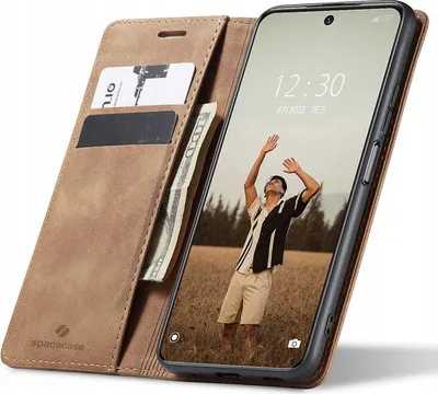 Zdjęcie produktu dla Etui z klapką SPACECASE Wallet do Xiaomi Mi Note 10 Pro Brązowy